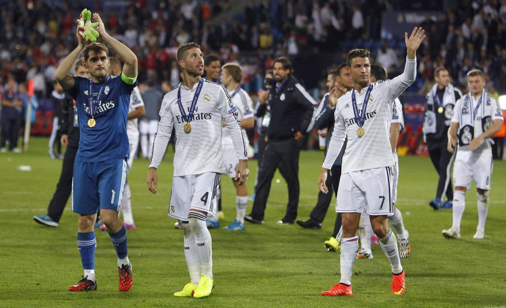 Per Il Real Madrid  solo la seconda Supercoppa Europea della sua storia, e per Cristiano Ronaldo un altro trofeo da mettere nella sua bacheca personale (LaPresse)